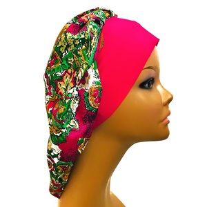 New! Wide Band Pink Silk Bonnet - Gifts For Her